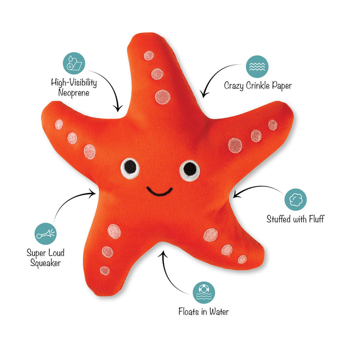 Dog Toy Starfish Shelly Plush Floating Toy