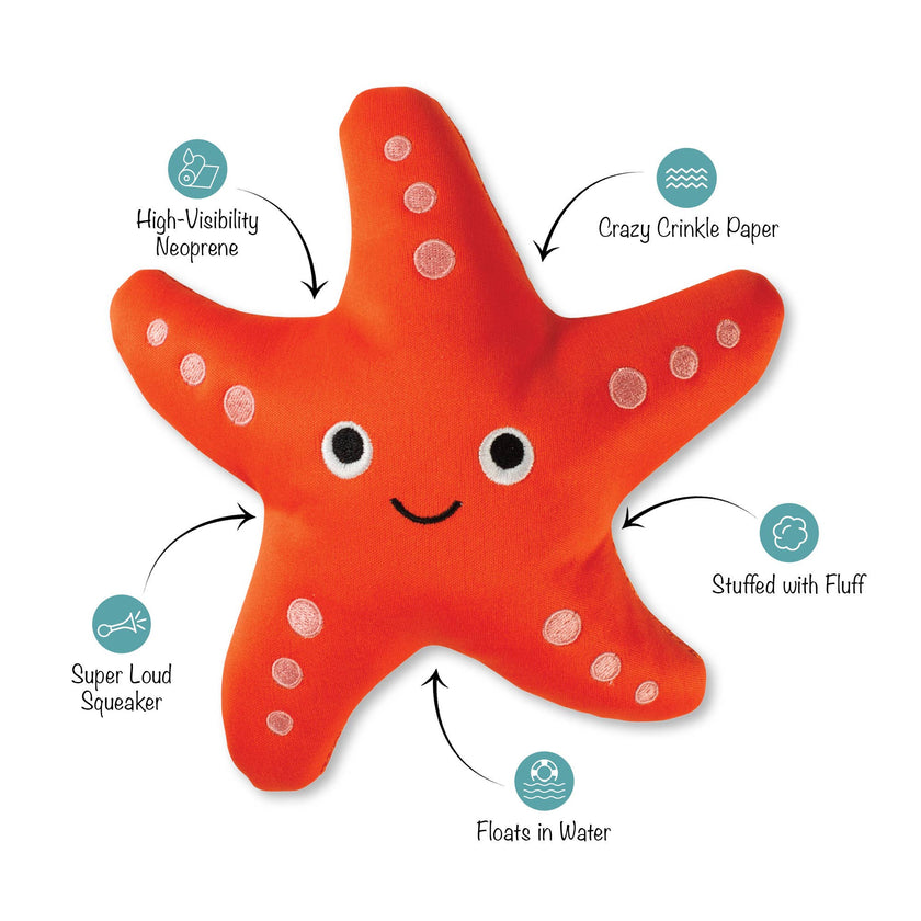 Dog Toy Starfish Shelly Plush Floating Toy