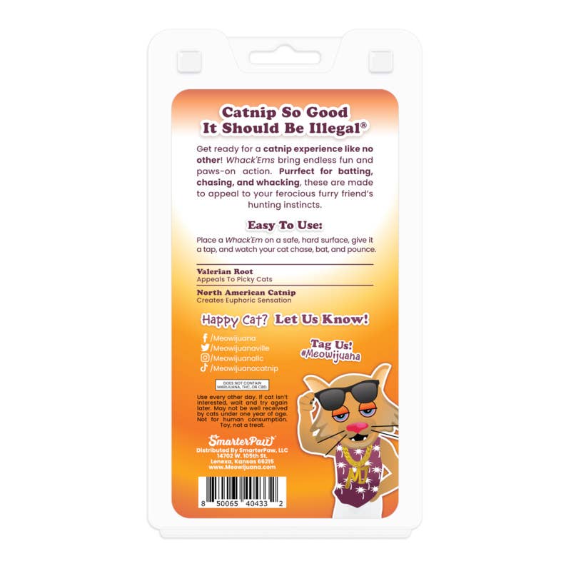 Cat Toy Meowijuana Kalico Kush Compressed Catnip Cat Treat Ball Refills 2pk