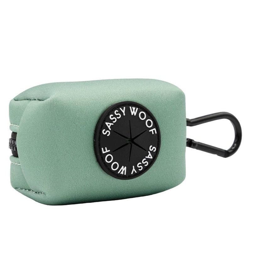 Dog Waste Bag Holder Sage With Clasp