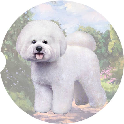 Bichon Frise Car Coaster