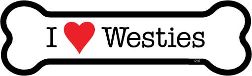 Westies Bone Shaped Magnet