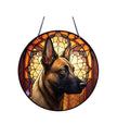 Malinois Belgian Shepherd Acrylic Suncatcher with Chain