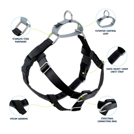 Freedom No-Pull Dog Harness and Leash - Black