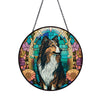 Collie Acrylic Suncatcher with chain