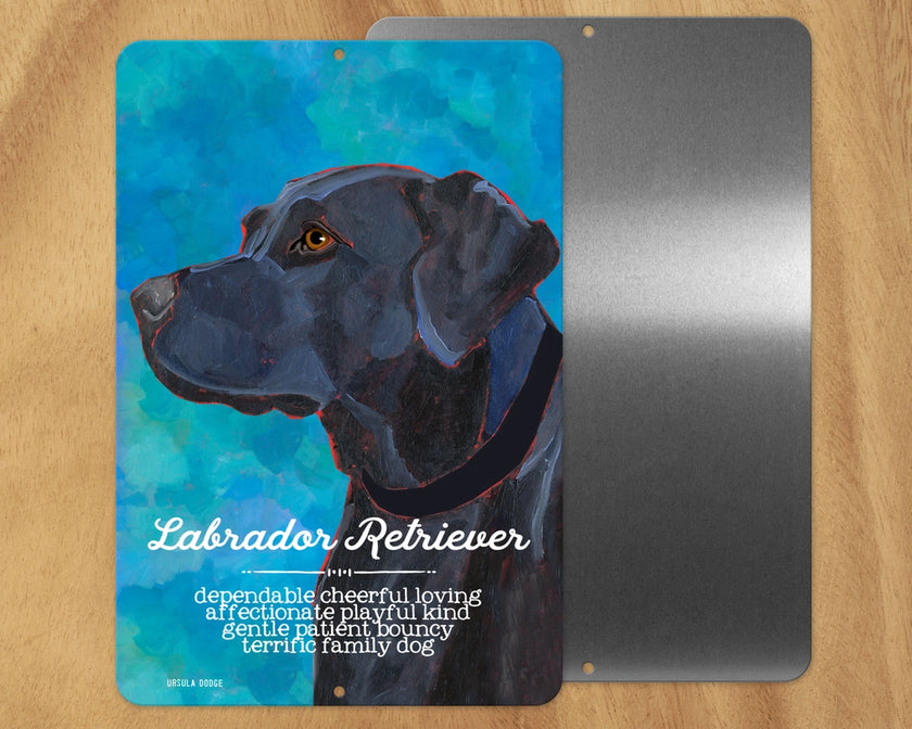 Labrador (Black) -UD Metal Sign