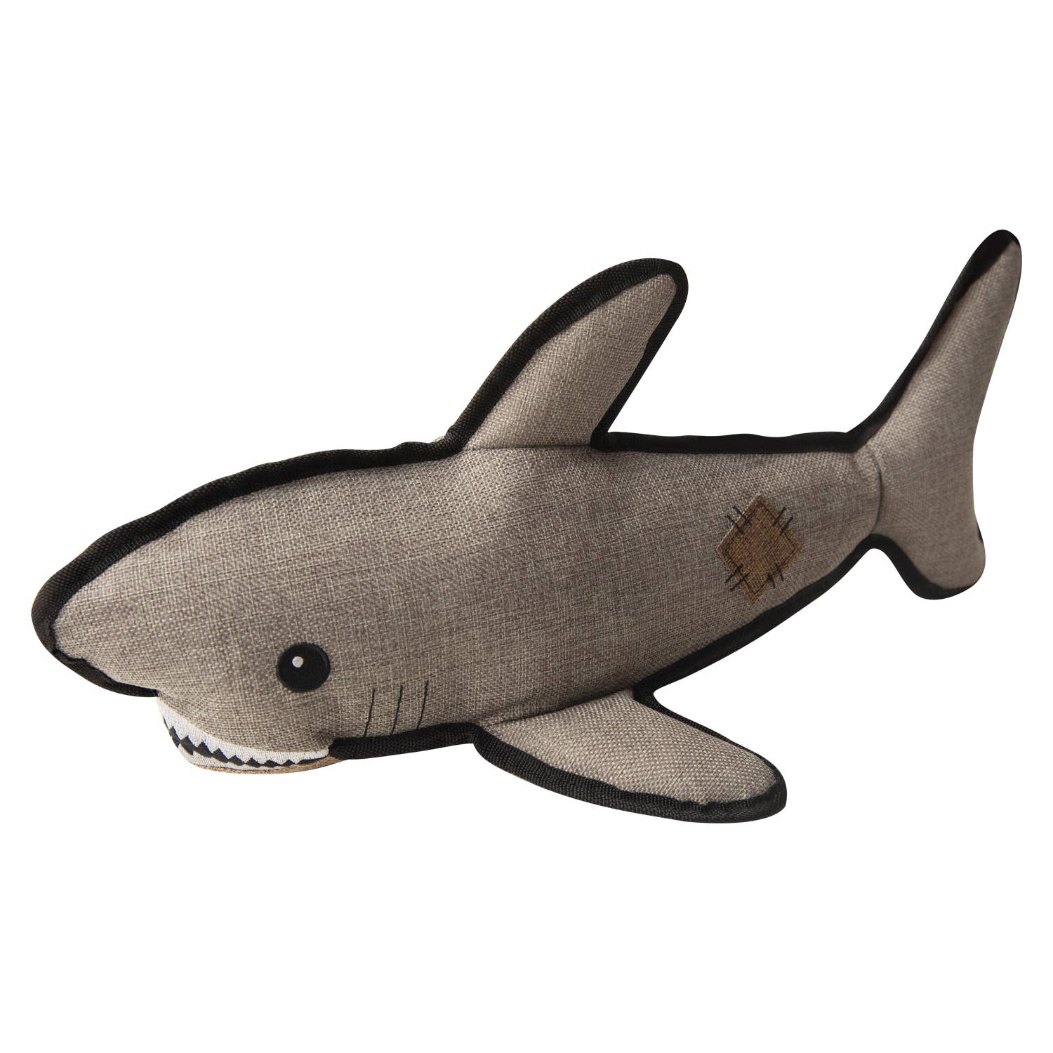 Dog Toy Shark SnugArooz Saul the Shark w/ Rubber Spikey Ball Dog Toy 19