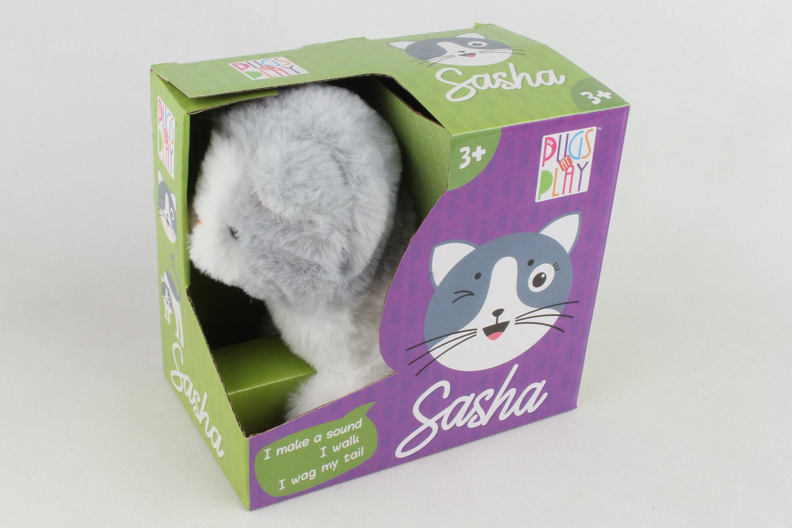 SASHA the Bicolor Walking Cat Toy