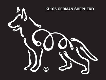 German Shepherd K-line Window Tattoo