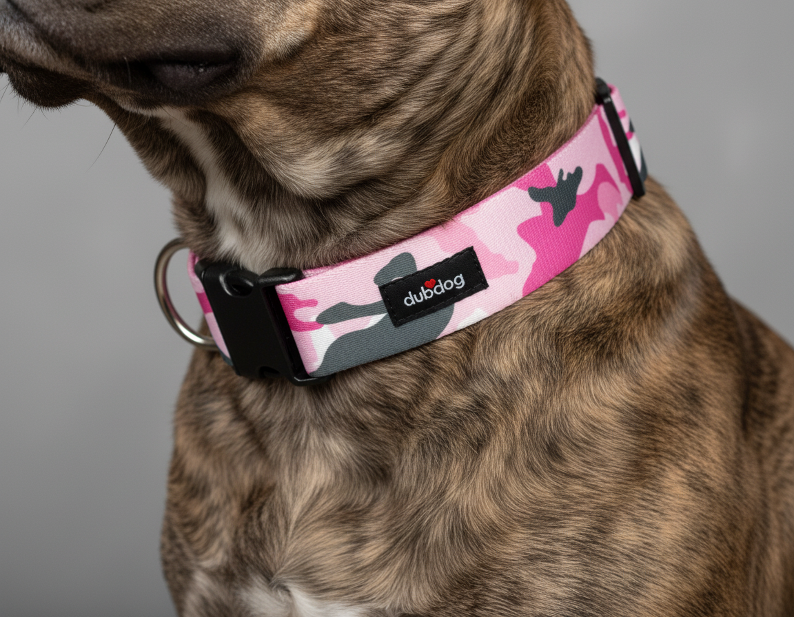Pink Camo Dog Collar
