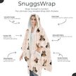 Yorkie Snugg Wraps with Hoodie – Ultra Soft Sherpa Fleece Wrap for Pet Lovers