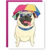 Stay Cool Pug Greeting Card