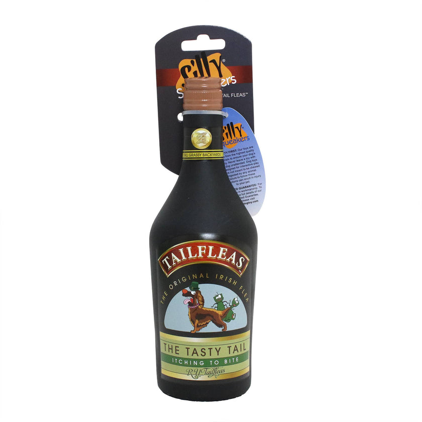 Silly Squeaker Liquor Bottle TailFleas, Squeaky Dog Toy