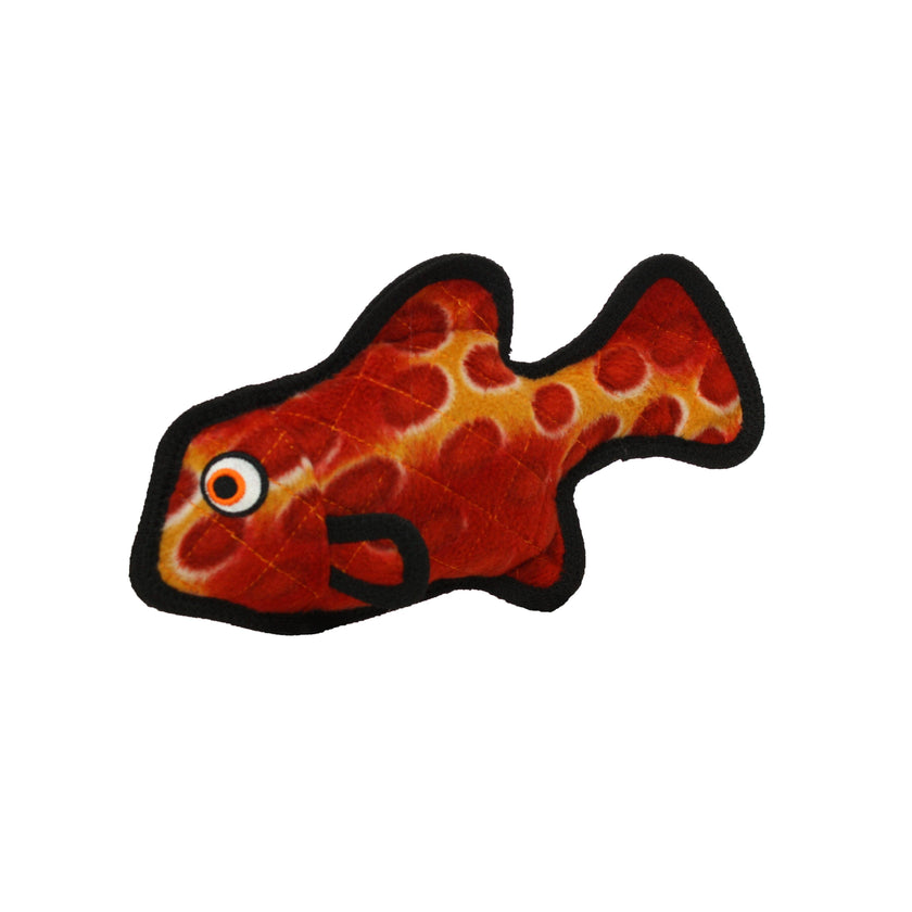 Tuffy Ocean Fish - Red, Durable, Tough, Squeaky Dog Toy