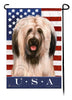 This Briard Light Fawn USA American Garden Flag is a testament to the beauty of your favorite breed and the American Flag