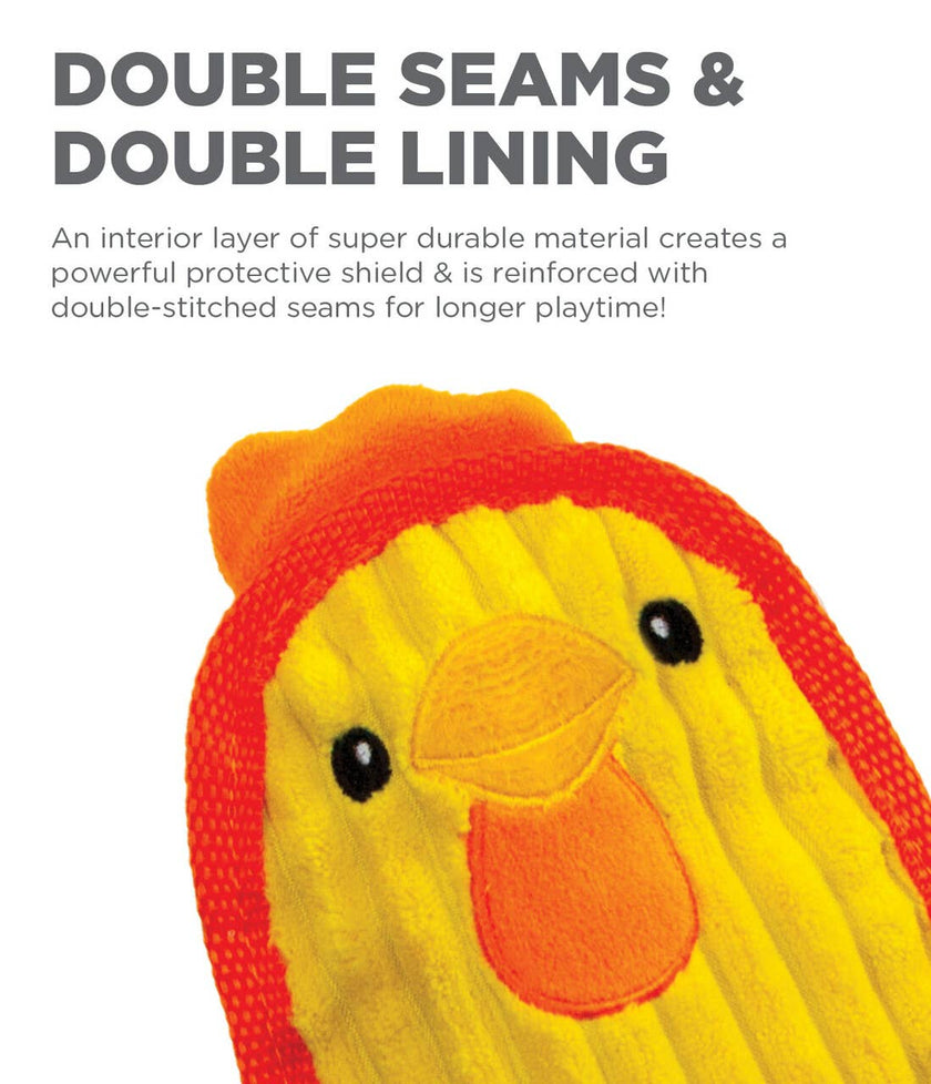 Outward Hound Invincibles Chicky Durable Dog Toy Yellow XS