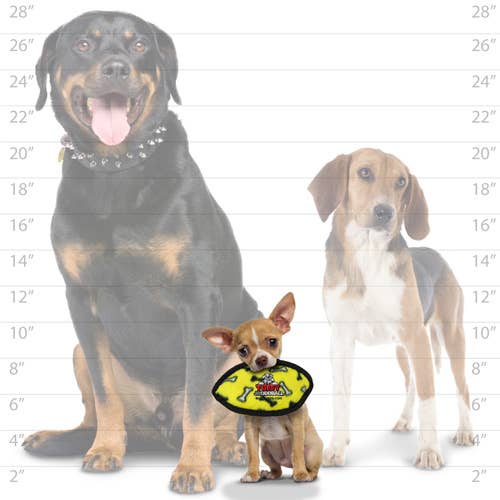 Tuffy Jr Odd Ball - Yellow Bone, Tough, Durable Dog Toy