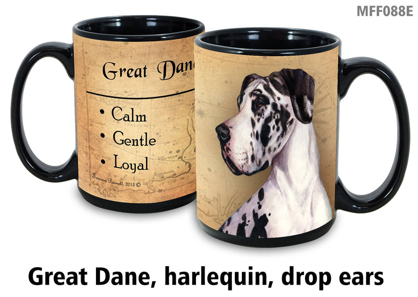 Great Dane Harlequin Uncropped Mug Coffee Cup