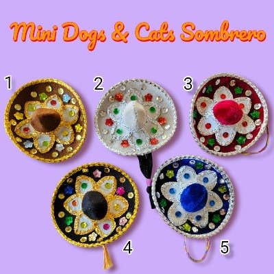 Hat for Cat or Dog Mini Mariachi Hat
