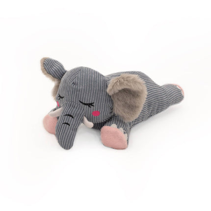 Dog Toy Elephant Silent Snooziez with Shhhqueaker Plush Toy