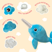 SnugArooz Baby Nikki the Narwhal Plush Dog Toy 5
