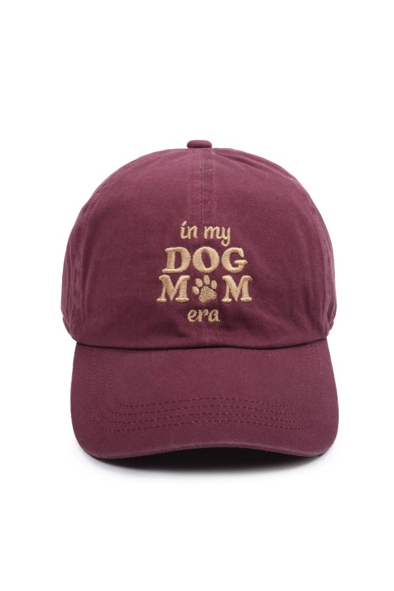 In My Dog Mom Era Embroidered Baseball Cap