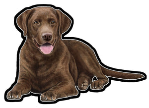 Labrador, Chocolate  - Vinyl Sticker