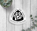 Hiking Trails Dogs Vinyl Sticker