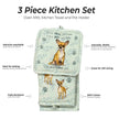 Chihuahua, tan, oven mitt set