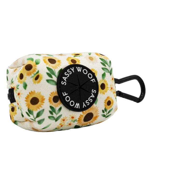Dog Waste Bag Holder Sunflower Dreams With Clasp