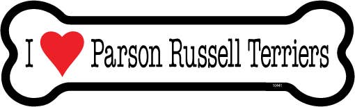 Parson Russell Terrier I (heart) Parson Russell Terriers Bone Shaped Magnet