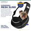 Pet Carrier Expandable Sling For Small Dogs And Cats Black