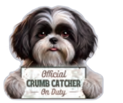 Shih Tzu Black & White Puppy Cut Chip Clip