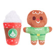 BARK Holiday Jolly Jitterbread Man Christmas Plush Dog Toy Set