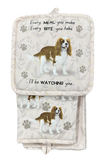 Cavalier King Charles, oven mitt set