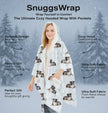 Australian Shepherd Snugg Wraps with Hoodie – Ultra Soft Sherpa Fleece Wrap for Pet Lovers