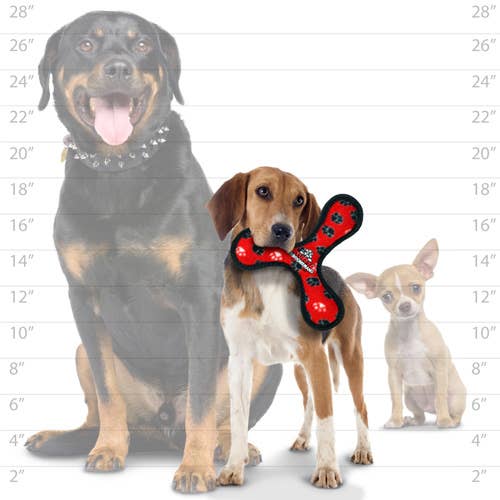 Tuffy Jr Boomerang - Red Paw, Durable, Squeaky Dog Toy