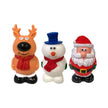 Santa, Reindeer & Snowman Vinyl Christmas Dog Toy Set