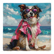 Australian Shepherd Beach Dog | Drink Coaster