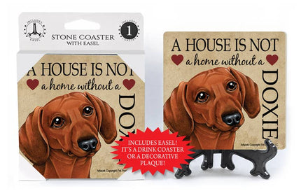 Dachshund (red)  - A house is not a home Coaster