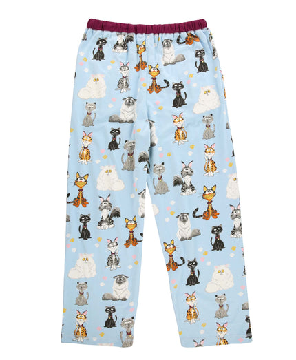 PJ Pants Catitude Blue Women's Pajama Pant
