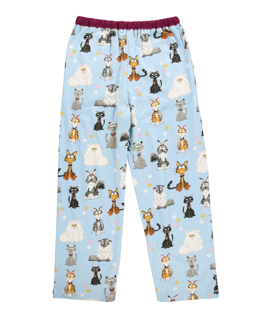 PJ Pants Catitude Blue Women's Pajama Pant