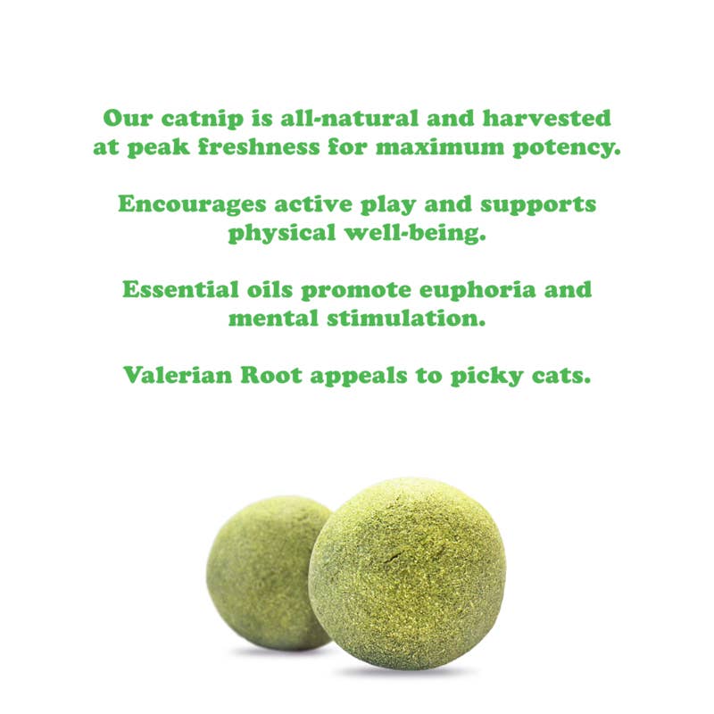 Cat Toy Meowijuana Kalico Kush Compressed Catnip Cat Treat Ball Refills 2pk