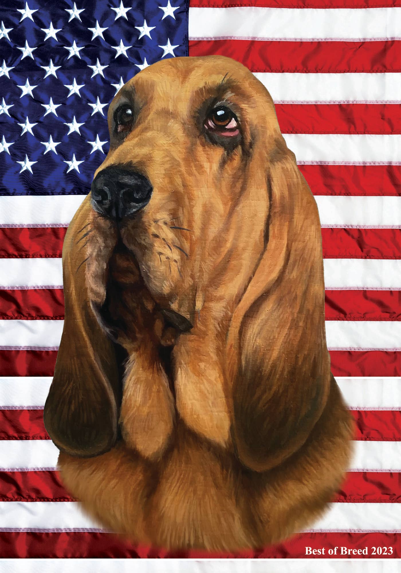 Bloodhound All-American III Garden Flag