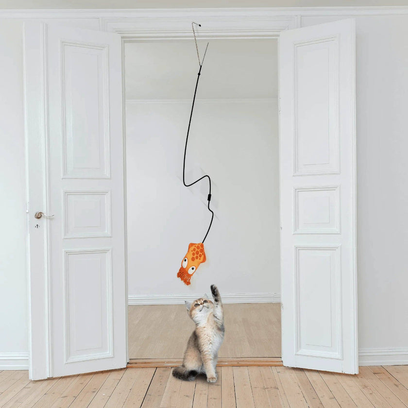 Meowijuana® Jump 'n' Jamb Deep Sea Squid Interactive Cat Toy