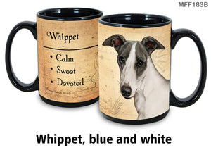 Whippet Blue/White Mug Coffee Cup