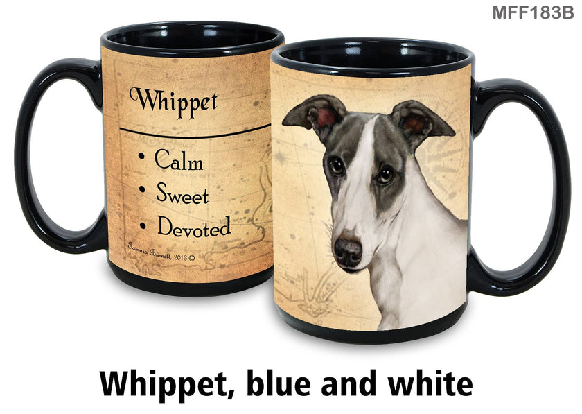 Whippet Blue/White Mug Coffee Cup