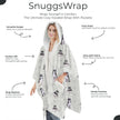 Siberian Husky Snugg Wraps with Hoodie – Ultra Soft Sherpa Fleece Wrap for Pet Lovers