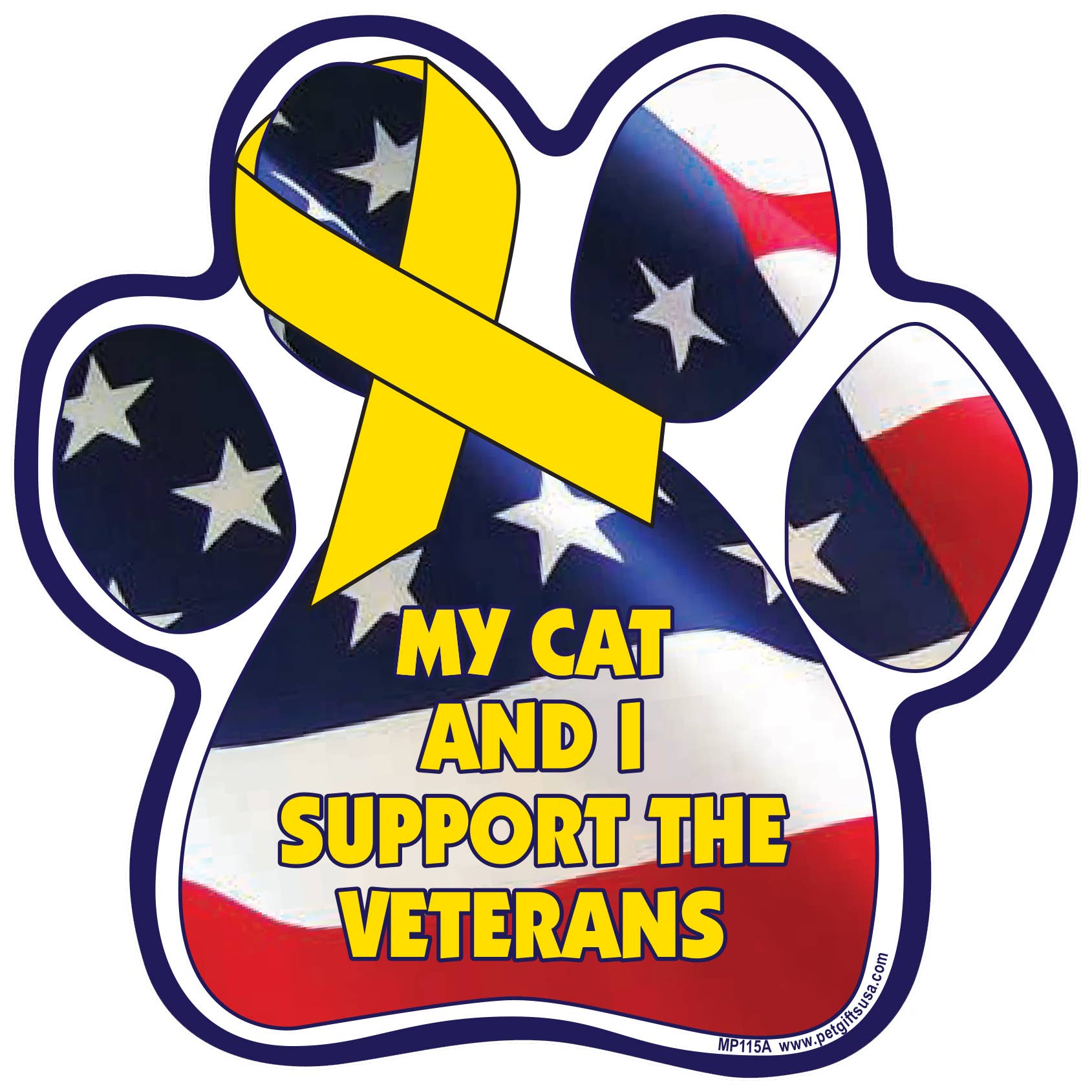 My Cat And I Support The Veterans