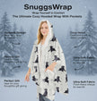 Labrador, Black Snugg Wraps with Hoodie – Ultra Soft Sherpa Fleece Wrap for Pet Lovers